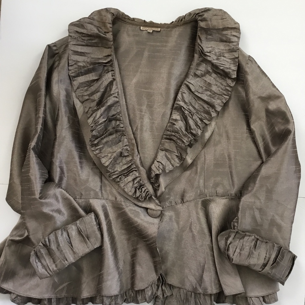 Chez Vouz de France Blouse Silk Size 1X